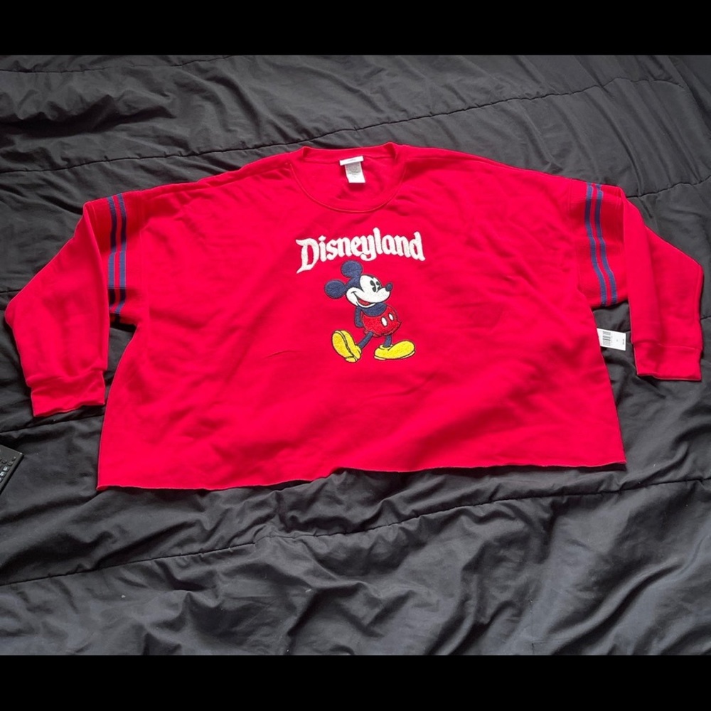 Disneyland Red Cropped Pullover NWT 3X